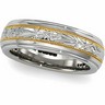 5.75mm Two Tone Hand Engraved Band Ref 872163