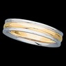 4mm Platinum and 18K Gold Comfort Fit Design Band Ref 996386