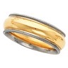 6mm Platinum and 18K Gold Comfort Fit Design Band Ref 993295