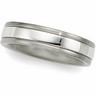 5mm Titanium and Platinum Comfort Fit Band Ref 616230