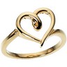 Metal Fashion Heart Ring Ref 887272