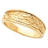 6.5mm Mens Tapered Leaf Design Band Ref 337991