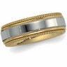 6mm Platinum and 18K Gold Inside Round Design Band Ref 227340