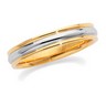 4mm Platinum and 18K Gold Comfort Fit Design Band Ref 885714