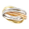 Platinum and 18KT Green and 18KT Red Gold Six Band Rolling Ring Ref 678268