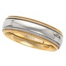 5.5mm Two Tone Comfort Fit Double Milgrain Band Ref 632861