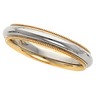 3.5mm Two Tone Comfort Fit Milgrain Band Ref 177731