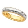 4mm Platinum and 18K Gold Design Inside Round Comfort Fit Milgrain Band Ref 704936