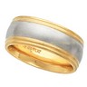 Platinum and 18K Gold Comfort Fit Design Band 8mm Width Ref 465822