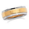 7.5mm Platinum and 18KY Comfort Fit Inside Round Design Band Ref 425585