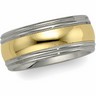 Platinum and 18K Gold Comfort Fit Design Band WYW 8mm Width Ref 128557