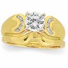 Diamond Semi Set Engagement Ring 0.1 CTW Round Side Diamonds Ref 405590