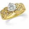Diamond Semi Set Tulipset Engagement Ring .25 CTW Ref 594427