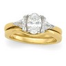 Two Tone Diamond Semi Set Engagement Ring .38 CTW Ref 919587
