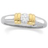 Two Tone Diamond Engagement Ring .5 Carat Ref 380072