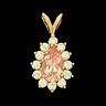 Thirteen Stone Pear Cluster Pendant Ref 709067