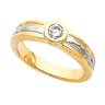 Two Tone Diamond Engagement Ring .25 Carat Ref 259793