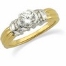 Diamond Semi Set Engagement Ring 0.1 CTW Round Side Diamonds Ref 411100