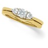 Platinum and 18KT Yellow Gold Diamond Engagement Ring .38 CTW Ref 905762