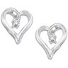 Diamond Heart Shaped Earrings