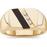 Onyx and Diamond Ring .1 CTW Ref 746090