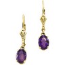 Amethyst Lever Back Dangle Earrings 7 x 5mm Ref 770141