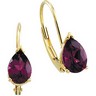 Rhodolite Garnet Lever Back Earrings 7 x 5mm Ref 655106