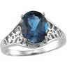 London Blue Topaz Ring 10 x 8mm Ref 200986