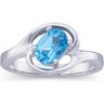 Swiss Blue Topaz Ring 7 x 5mm Ref 684214