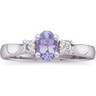 Tanzanite 6 x 4mm and Diamond Ring .17 CTW Ref 676264