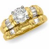 Diamond Semi Set Engagement Ring .38 CTW Baguette Side Diamonds Ref 194112