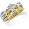 Two Tone Diamond Semi Set Engagement Ring .25 CTW Ref 143084