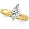 Platinum and 18KY Marquise Tulipset Solitaire Ring .5 Carat Ref 331941