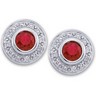 Genuine Ruby and Diamond Earrings .1 CTW Ref 999357