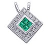 Genuine Emerald and Diamond Necklace Ref 481098