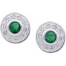 Genuine Emerald and Diamond Earrings Ref 311547