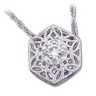 Round Diamond Filigree Slide on 18 inch Chain .05 Carat Round Ref 390686