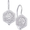 Round Filigree Lever Back Earrings Ref 389701