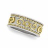 Diamond Etruscan Style Wedding Band 8mm Wide .13 CTW Ref 928075