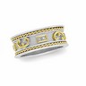 Two Tone Etruscan Diamond Band 8mm Wide .2 CTW Diamond Ref 183726