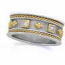 Two Tone Etruscan Diamond Band 8mm Wide .33 CTW Diamond Ref 284162