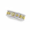Two Tone Etruscan Diamond Band 6.5mm Wide .33 CTW Diamond Ref 886075
