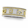 Two Tone Etruscan Diamond Band 8mm Wide .2 CTW Diamond Ref 655570