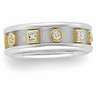 Two Tone Etruscan Diamond Band 6.5mm Wide .38 CTW Diamond Ref 480107