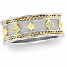 Two Tone Etruscan Diamond Band 8mm Wide .17 CTW Diamond Ref 761098