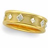 Two Tone Etruscan Diamond Band 6.5mm Wide .17 CTW Diamond Ref 520320