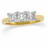 3 Stone Princess Anniversary Band 1.33 CTW Ref 442148