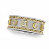 Two Tone Etruscan Diamond Band 8mm Wide .38 CTW Diamond Ref 844298