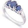 Genuine Blue Sapphire and Diamond Ring Ref 864021
