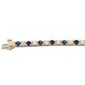 Genuine Blue Sapphire and Diamond Bracelet 3mm 2.3 CTW Ref 465144